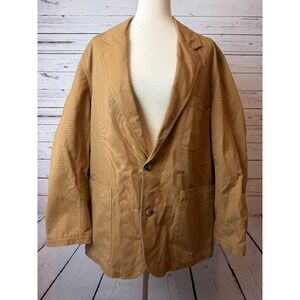 Duluth Trading‎ Fire Hose Presentation Jacket Large Mens Chore Coat Blazer Tan